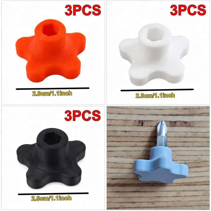 Screwdriver Bit Mini Knob Hand Twist Knob For Screwdriver Bits Hand Operated Repair Tool Auxiliary Accessory