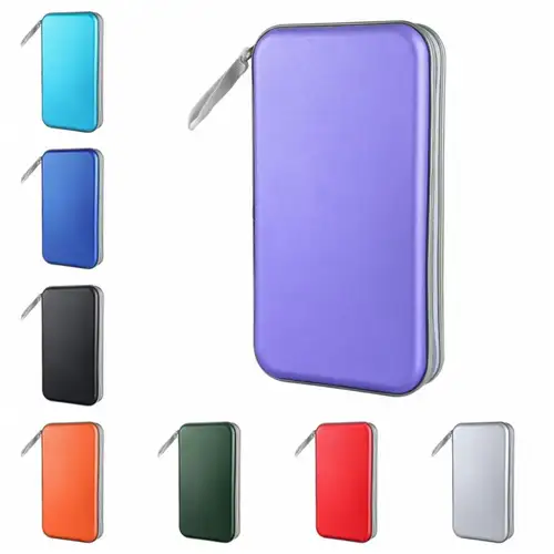 Media Storage Box 80 Capacity CD Case Holder Hard Plastic Storage DVD Case Zipper Portable CD Case Wallet CD/DVD Album - Image 6