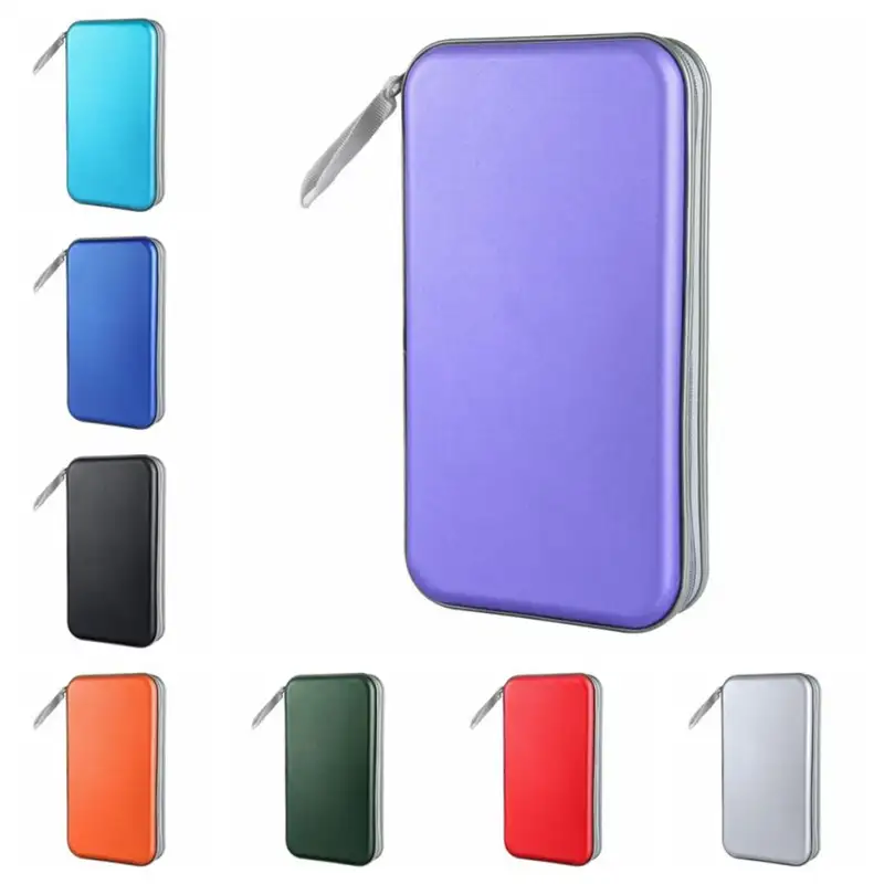 Media Storage Box 80 Capacity CD Case Holder Hard Plastic Storage DVD Case Zipper Portable CD Case Wallet CD/DVD Album - Image 6