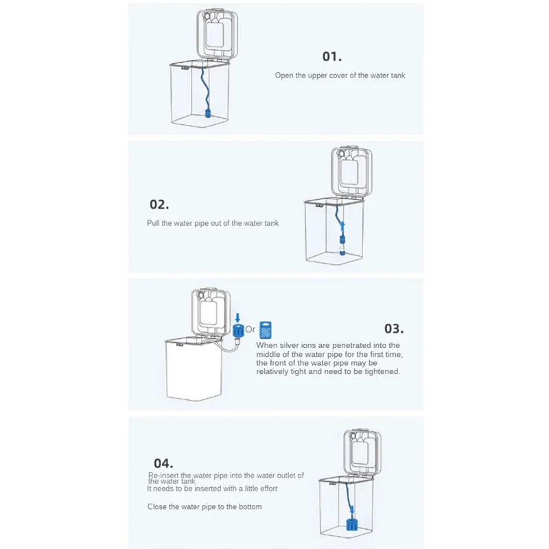 Modulo agli ioni d'argento da 2 pezzi per Dreame X10/S10/W10S/S20/X20/S10 Plus Serie Robot Serbatoio acqua pulita Sterilizzazione degli odori agli ioni