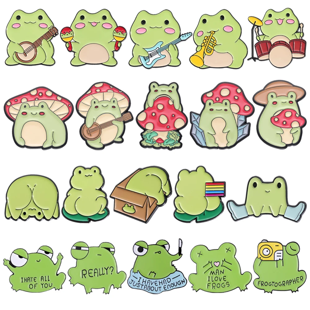 Cartoon Frog Enamel…