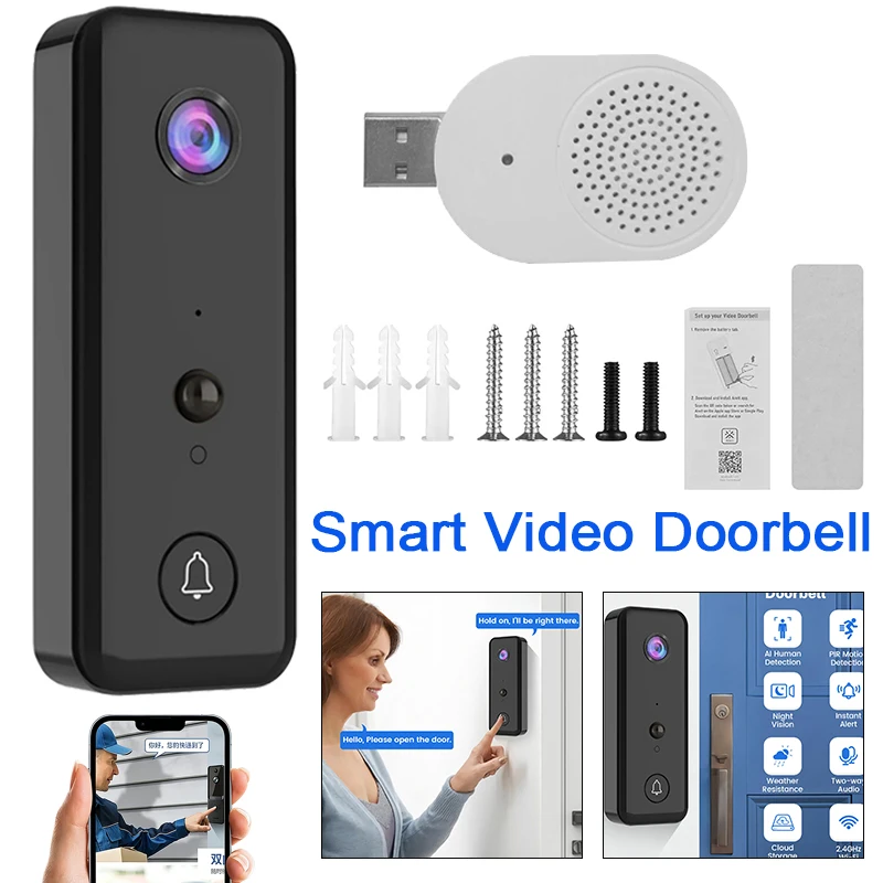 wifi-smart-video-doorbell-two-way-intercom-pir-motion-detection-infrared-night-vision-cloud-storage-ai-recognition-bell-for-home
