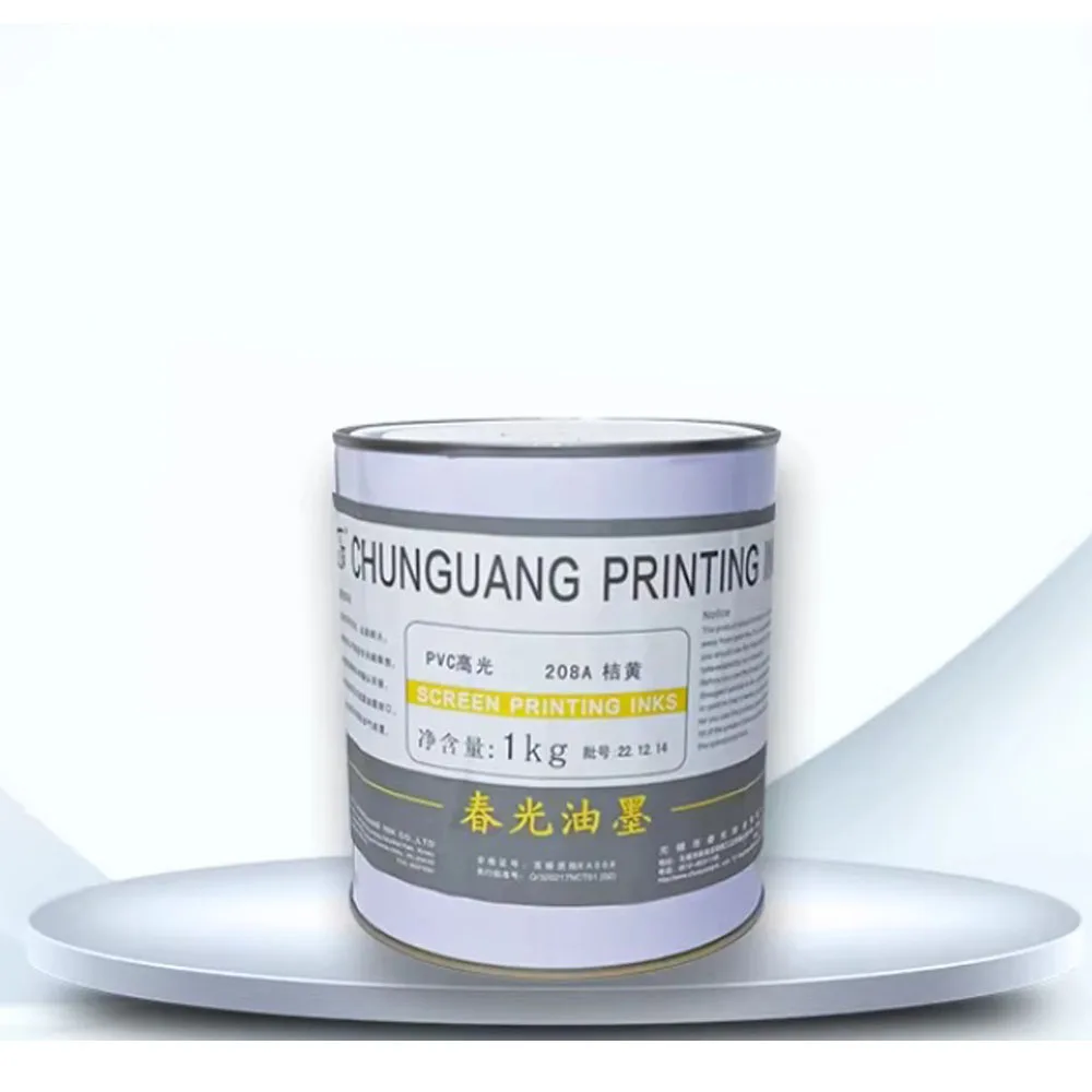 Tinta de serigrafía y tampografía de PVC de alto brillo de 1 kg, revestimiento de serigrafía y tampografía de plástico, tinta de serigrafía