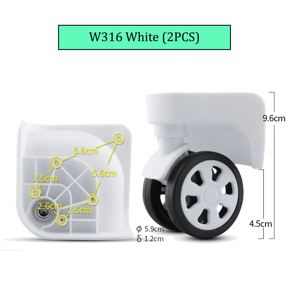 เหมาะสำหรับรถเข็นอเนกประสงค์ W316อุปกรณ์เสริมกระเป๋าเดินทางล้อกระเป๋าเดินทางล้อลากล้ออเนกประสงค์อะไหล่ล้ออัดแรง