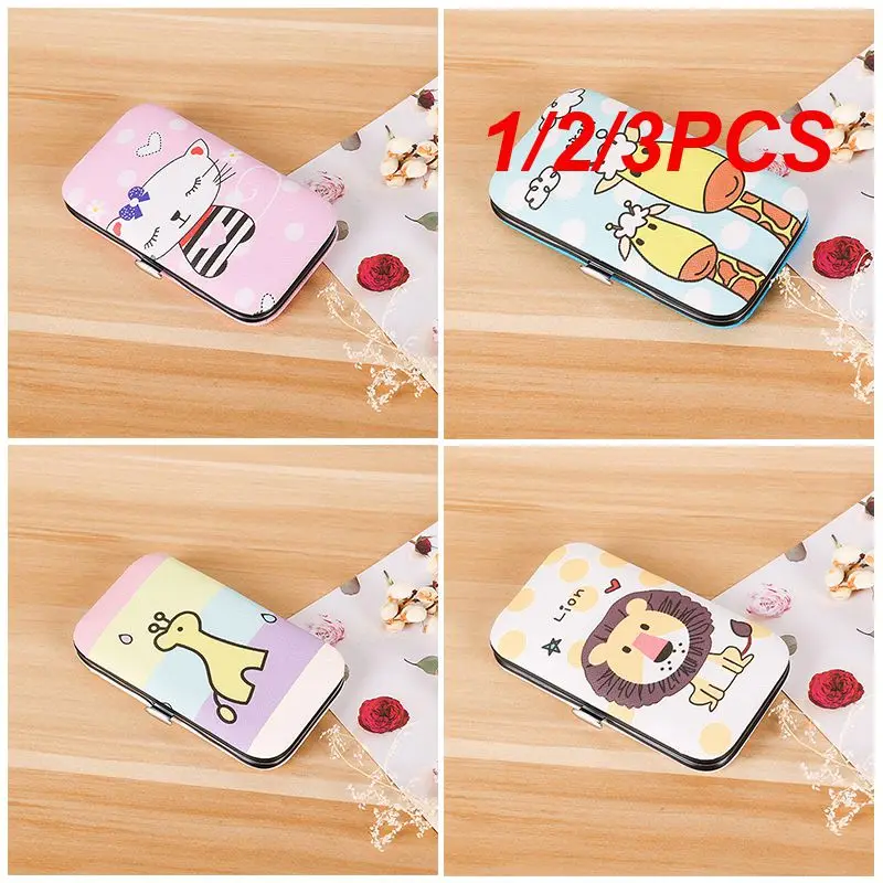 1/2/3PCS set Cartoon printing nail clipper set nail clipper eyebrow clipper nail file ear spoon beauty manicure Portable Travel