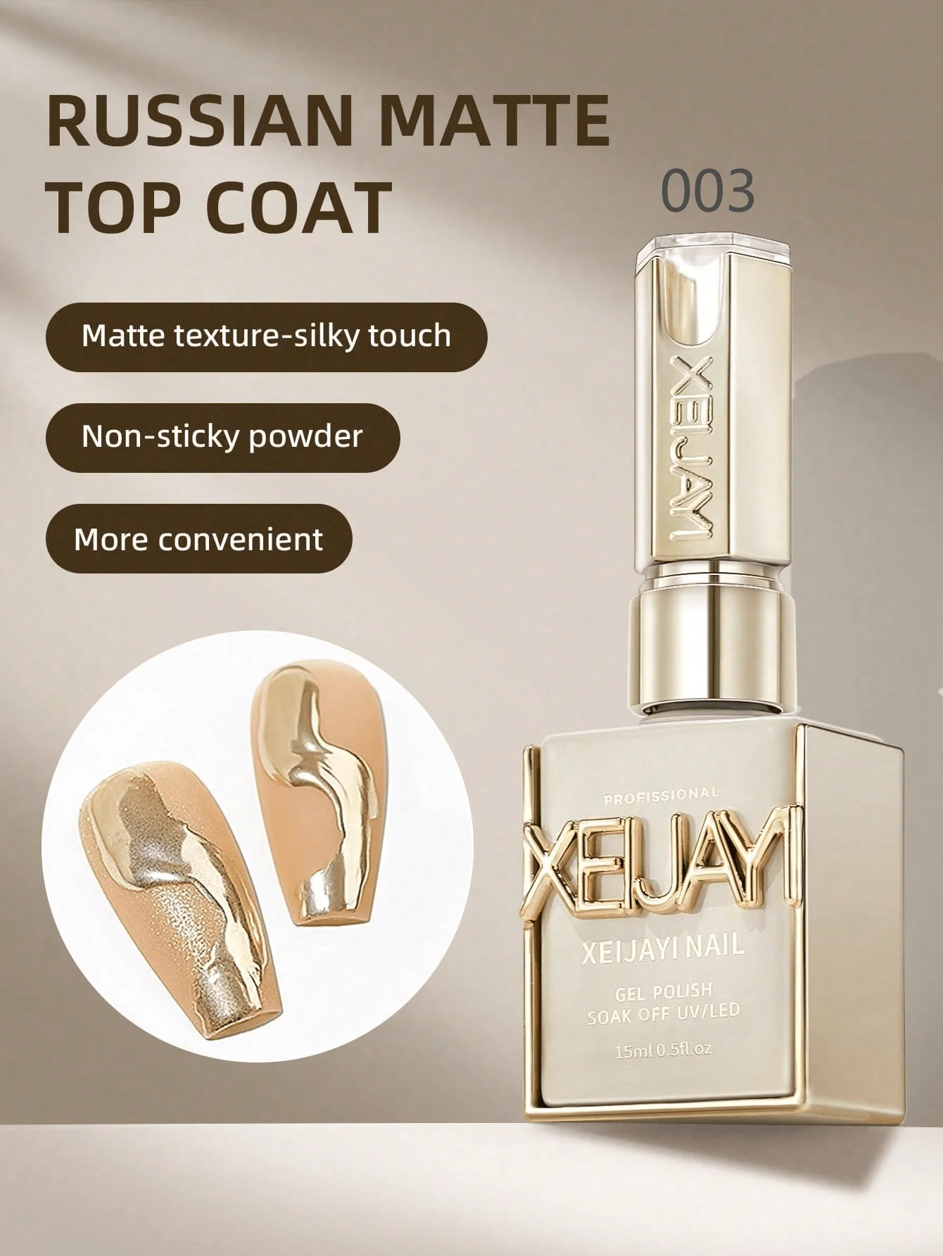 1 st Russische Matte Top Coat Gel, Losweken UV LED Professionele Gel Polish voor Nagelsalon en DIY Manicure