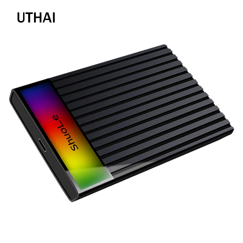 UTHAI Type-C Portable Hard Drive Case Color Gradient 2.5-inch Laptop External SATA Serial Hard Drive Case