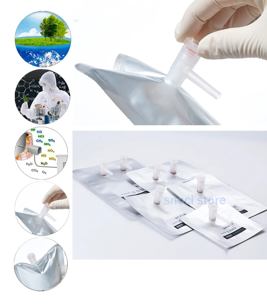 

Лабораторный мешок для отбора проб газа, подушка безопасности из алюминиевой фольги, мешок для сбора и хранения, двойной клапан 0,1/0,2/0,3/0,5/1/2/3/4/5/8/10/15 л