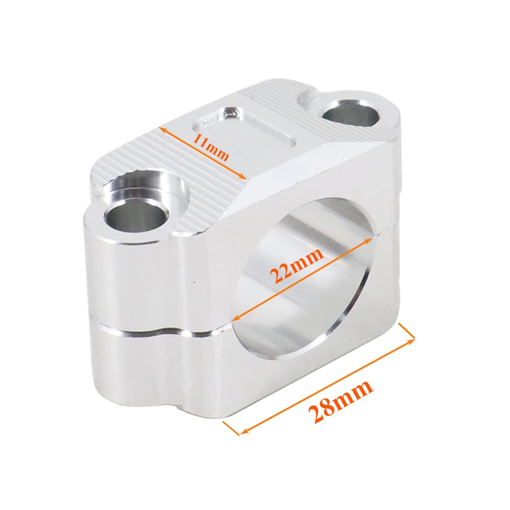 Motorcycle HandleBar Fat Bar Mount Clamp Adaptor Risers Adapter For 22mm Diameter Universal Motorcycle Aluminum Alloy