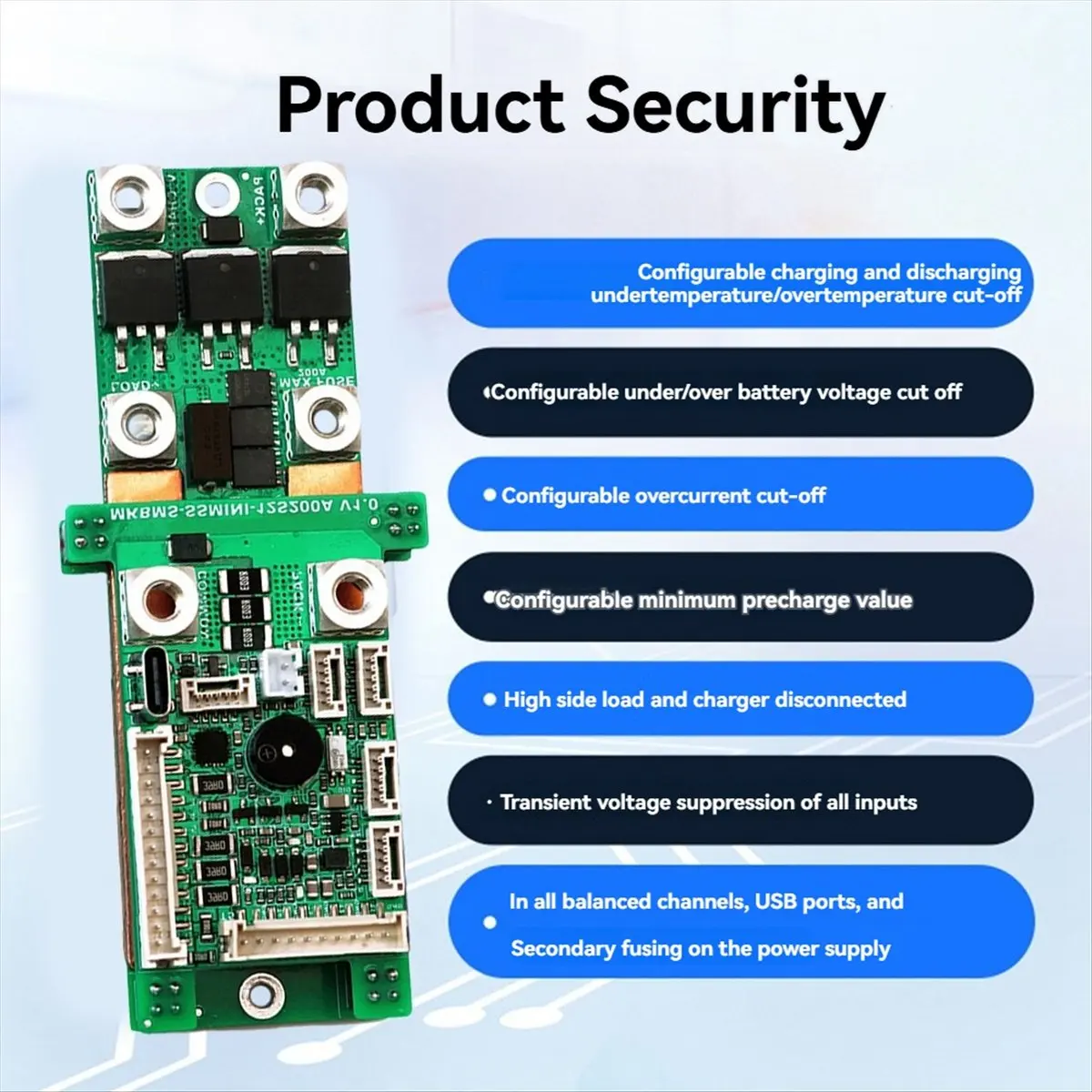 DTD223~12S 200A Battery Protection Board Intelligent Integrated Board with Balancing for Electric Scooters Electric Bicycle