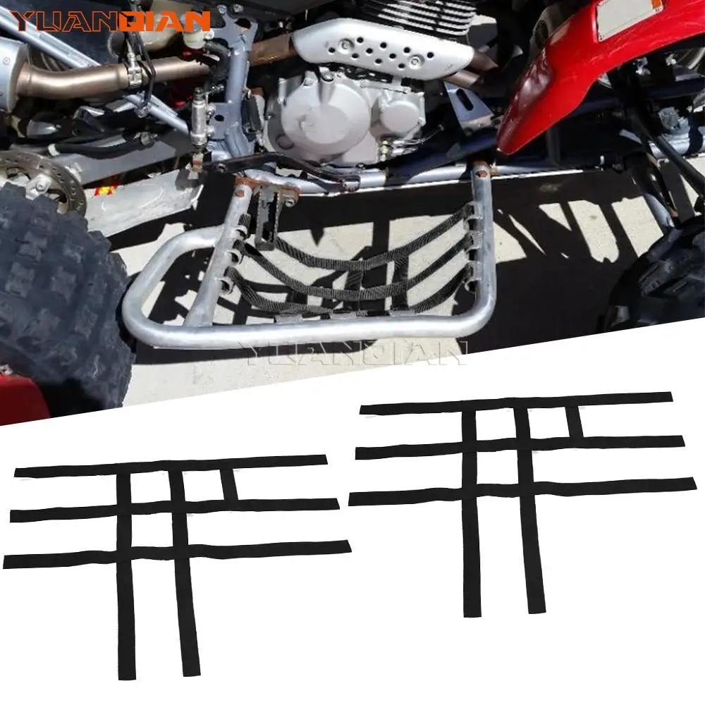 

For Honda TRX 400 X EX 450ER R Polaris Pred Arctic Cat DVX400 Nerf Bar Nets Foot Guard Pegs Protective Net Quad ATV Accessories