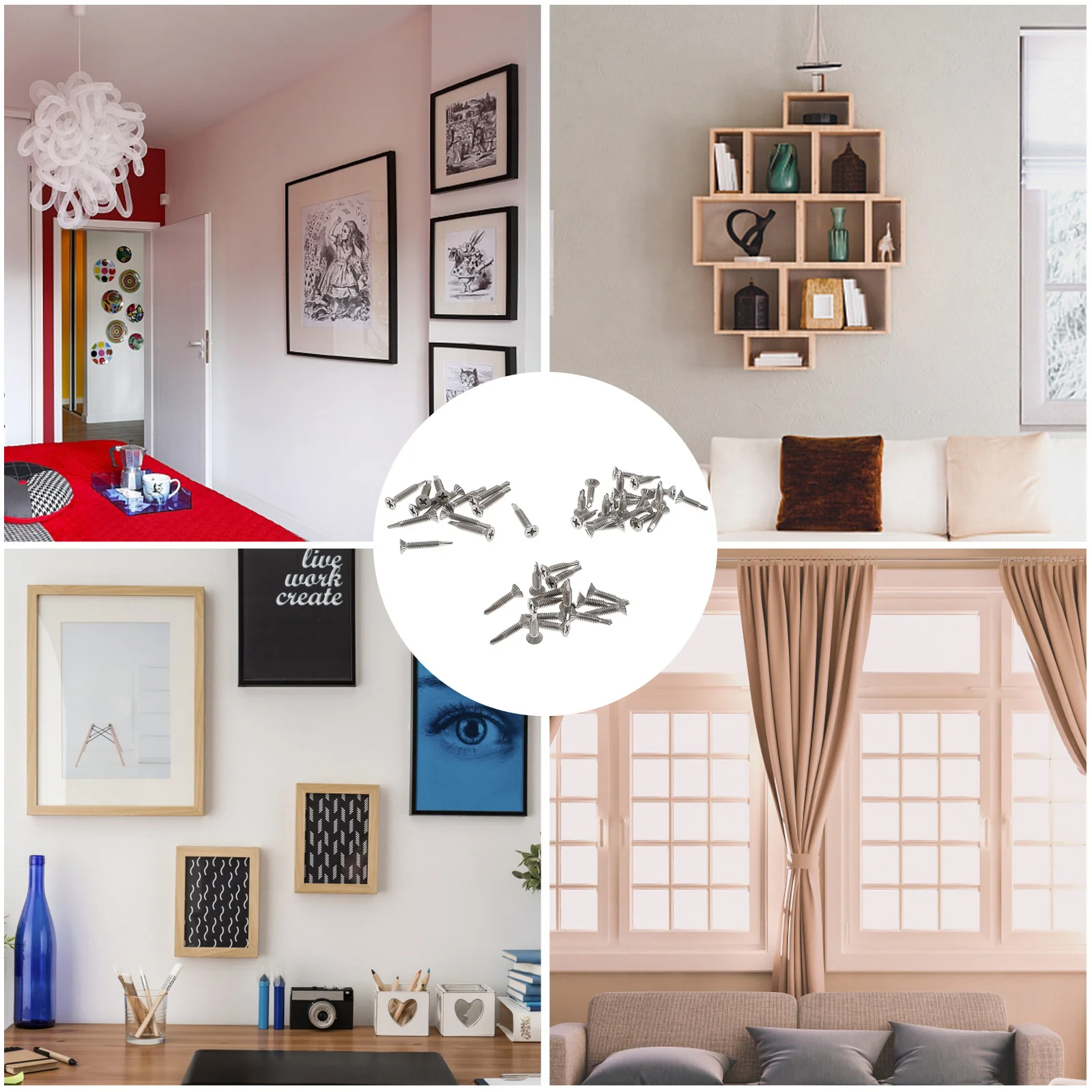 

1 set 1 Set Stainless Steel Self Tapping Screws Countersunk End Drilling Flat Head For Metal Wood Plastic Board Diy Assortment