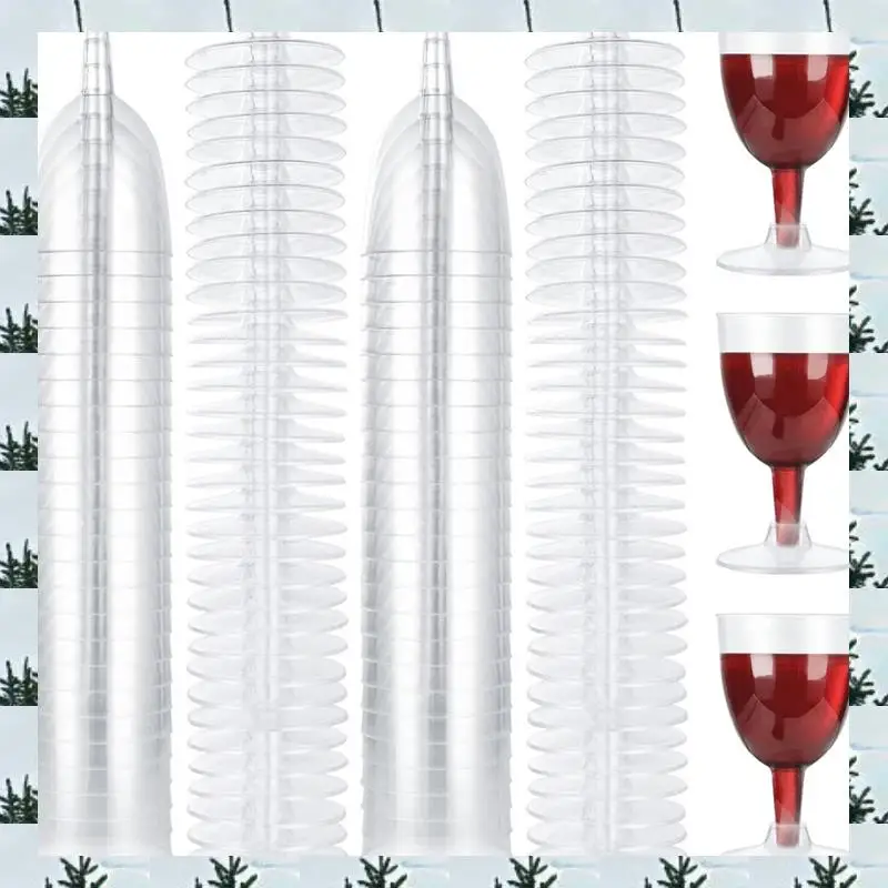 

Plastic Wine Glasses Clear Plastic Wine Cups Reusable Stemmed Party Wine Cups For Garden Parties