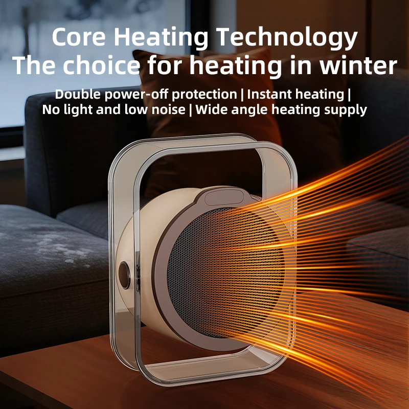 Mini aquecedor elétrico de 1200w, ventilador de ar quente de mesa/parede, ventilador de aquecimento pequeno, proteção contra superaquecimento, fogão de aquecimento de baixo ruído