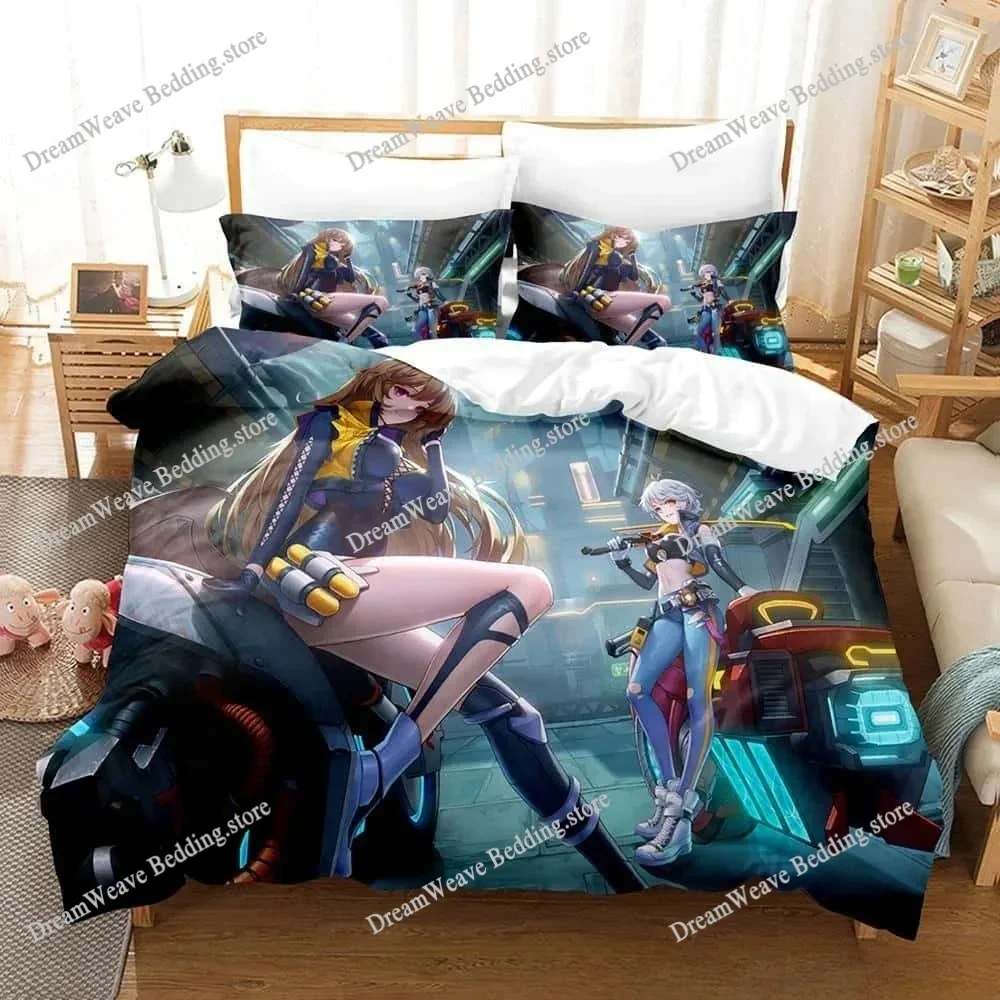 3D Printing Game Tower Of Fantasy Anime Bedding Set Single Twin Full Queen King Size Bed Set Adult Boys Bedroom Duvetcover Sets9