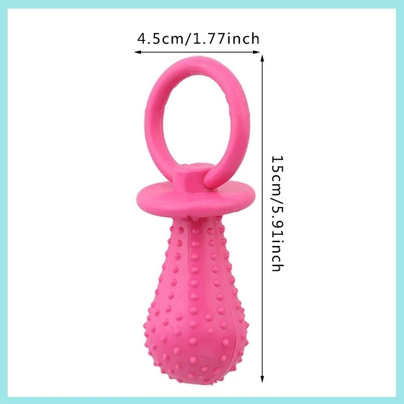 Chupete de goma para mascotas, juguete interactivo para perros, chupete de goma para mascotas, perros, gatos, cachorros, dientes elásticos, juguetes para masticar para perros, juguete de limpieza dental B2