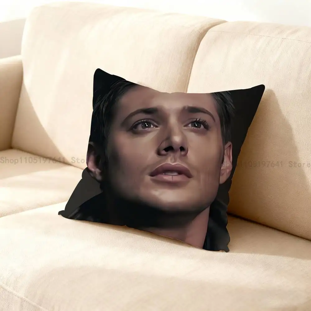 

S-Supernatural J-Jensens A-Ackles Pillow Case For Sofa Decor Car Office Room Printing Cushion Cover Decorations and Protector