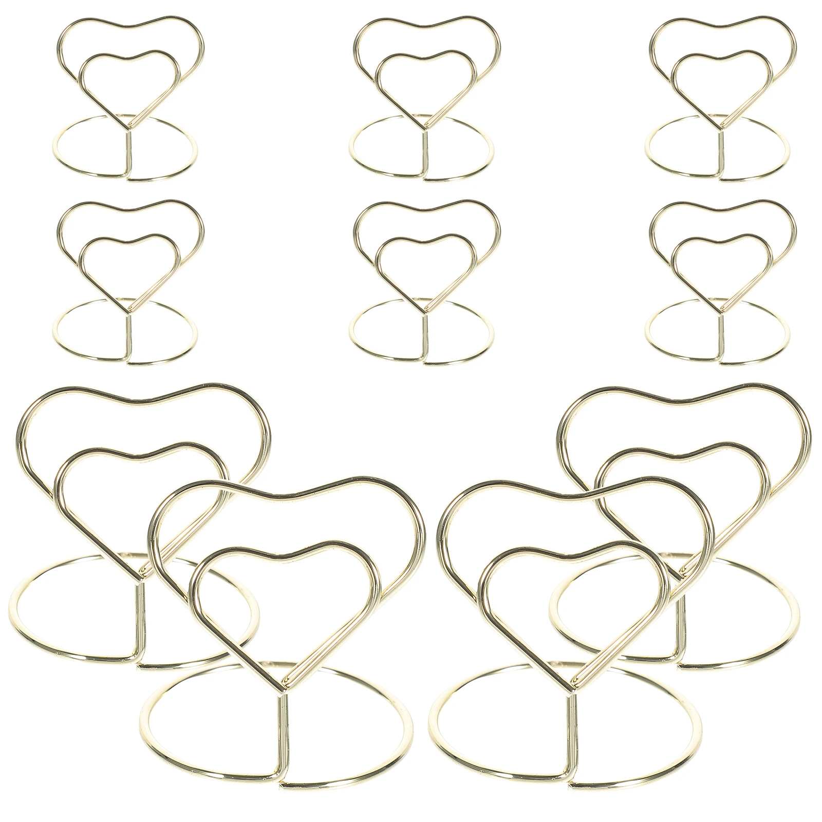 

10 Pcs Desk Card Holder Memo Wire Holders Paper Clips Wedding Supplies Box Table Number