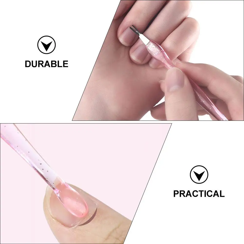 10Pcs Stainless Steel PP Manicure Tools Cuticle Removing Set Durable Dead Skin Forks Removers Nail Art Tool Kit For