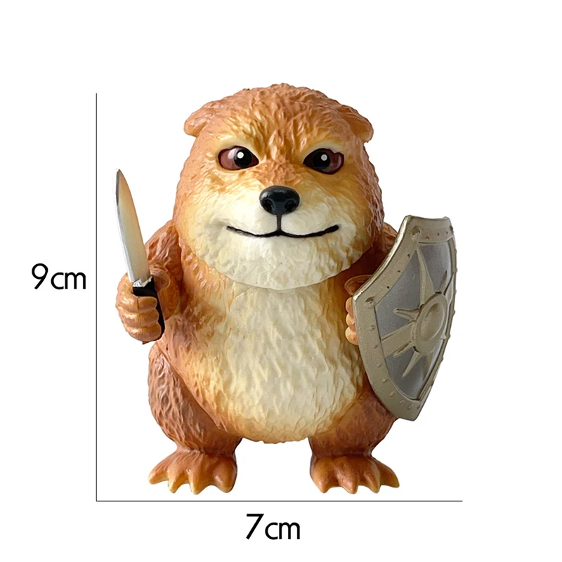 

My Knife Shield Dog Handmade Internet Celebrity Office Doll Model Statue Funny Handmade, Ornament, Gift