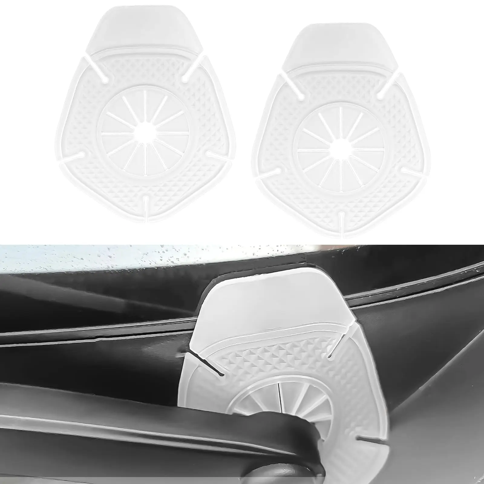 1/2pc Auto Scheibenwischer Loch Schutzhülle Silikon Auto Wischer Boden Verhindern Schutt Blatt Fallen Staubdicht Pad universal – Detail 4