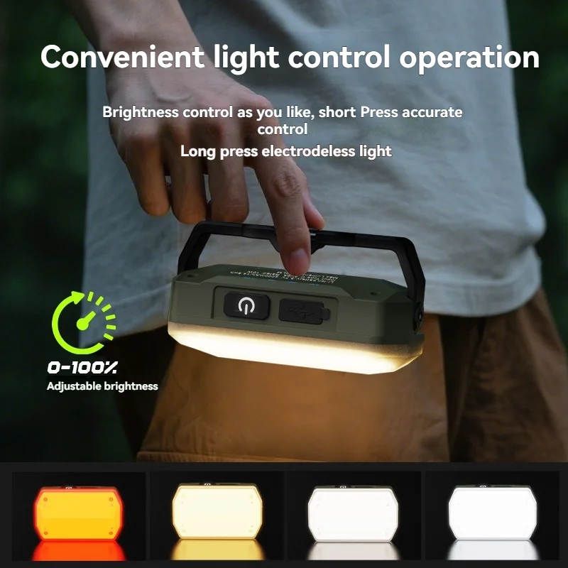 LED Camping Tent Light Rechargeable Searchlight High Power Outdoor Emergency Lighting Waterproof Portable Hanging Night Lamps