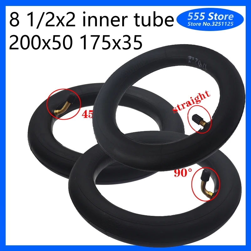 8inch  Inner Tube 8 1/2x2 200x50 Butyl Rubber  Tyre for Xiaomi Mijia M365/Pro Series Electric Scooter Pneumatic Wheel Part