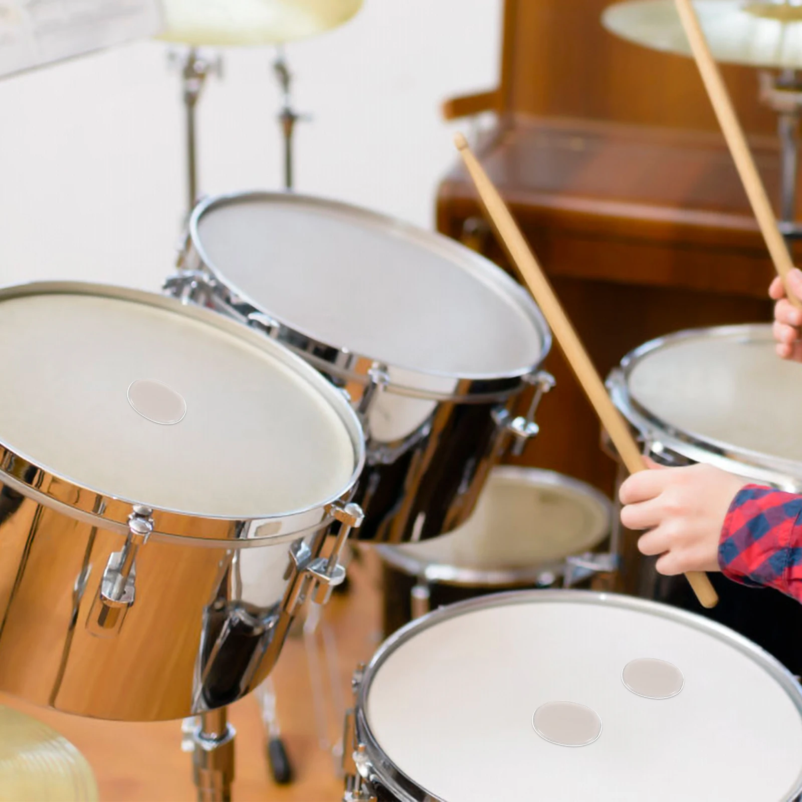 

24 Pcs Noise-absorbing Pad Drum Damper Muffling Dampening Anti-collision Mute Dampener Silica Gel Accessories Pads