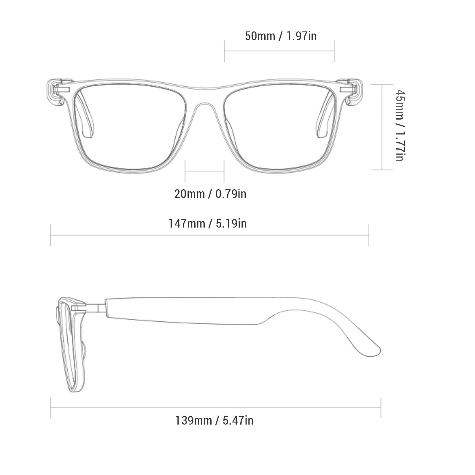 نظارات المترجم الذكية المغناطيسية القابلة لإعادة الشحن بلوتوث 160 لغة المترجم نظارات تصفية الضوء الضارة للاتصال