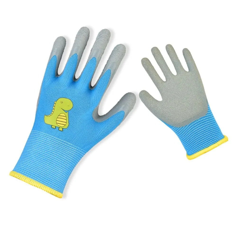 Non-Slip Kid Gardening Gloves Durable Animal Pattern Garden Work Gloves Collect Seashells Breathable Children Protective Glove