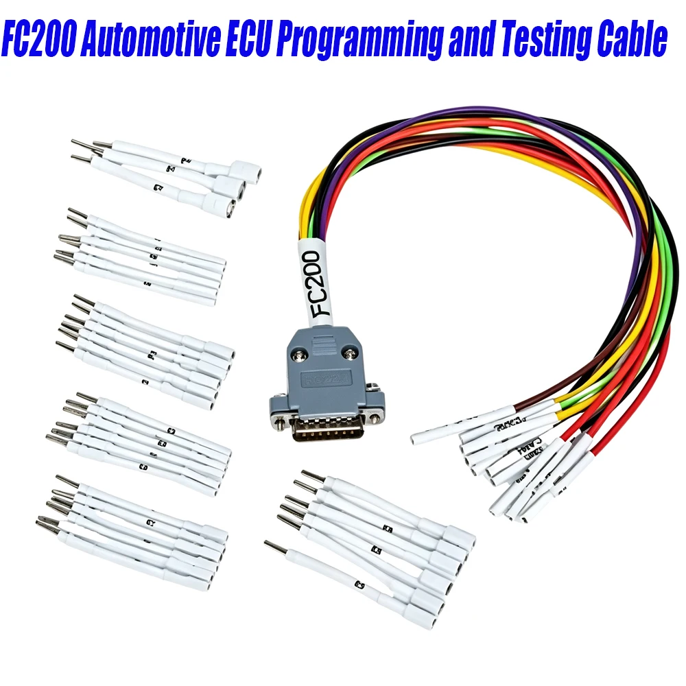 for FC200 Automotive ECU Programming Test Cable Set  DB15 Cable Set for ECU Bench Adapter Cable with Terminal Probes