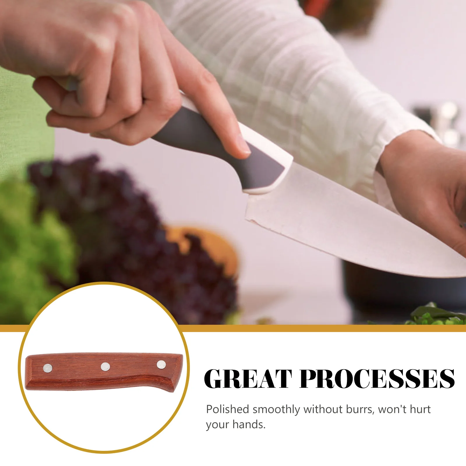 

Tool Handle Accessories Chef Kitchen Handles Replacement Knife for Japanese Component