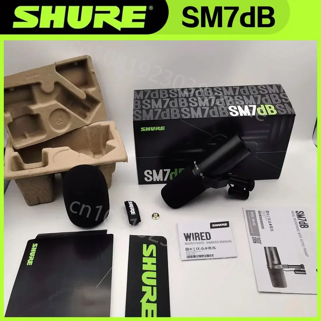Shure SM7DB Dynamic Microphone with Built-in Preamp Sm7dB Studio Optional Response Microphone SM7B 7B for Live Stage Recordin