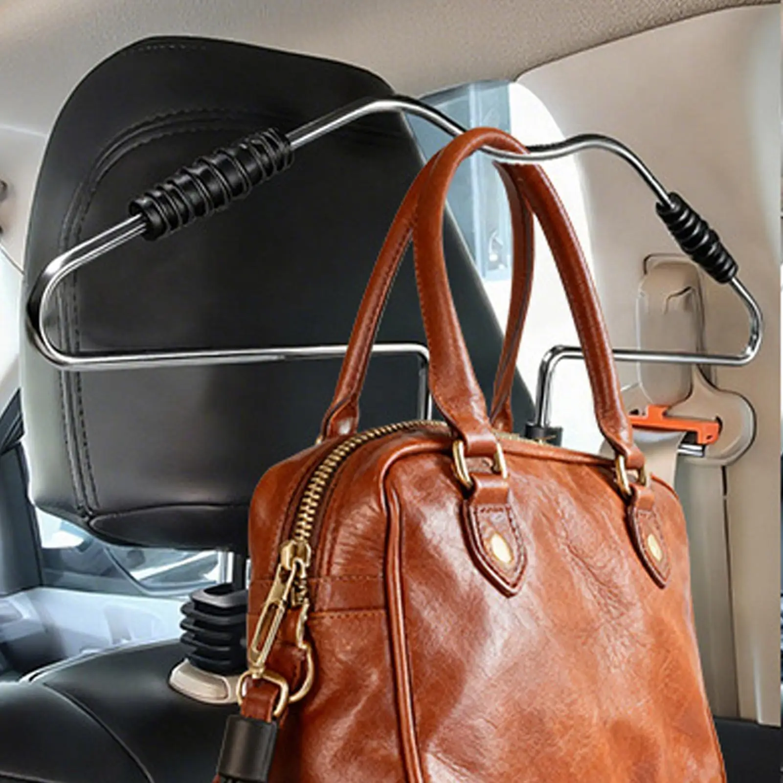 شماعات السيارة للمقعد قابل للتعديل من الفولاذ المقاوم للصدأ ملحقات متعددة الوظائف خطافات معطف مقعد السيارة للسفر ورحلة الطريق