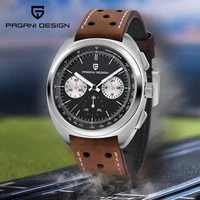 Relojes PAGANI DESIGN para hombre, reloj de cuarzo con esfera de Panda deportivo Retro, reloj de pulsera con cronógrafo trasero de tortuga de acero inoxidable para hombre, nuevo 2025