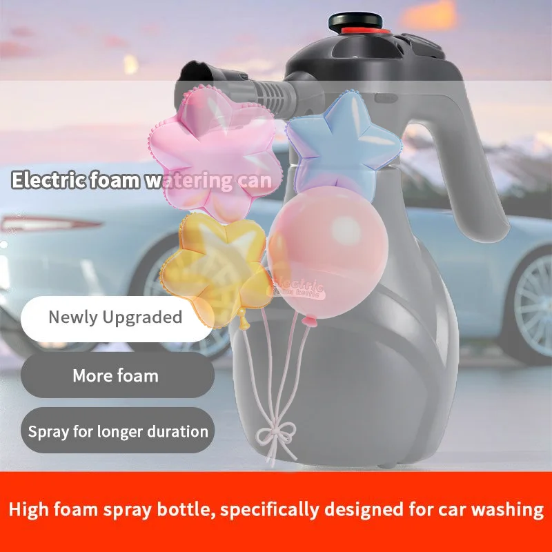 2L Electric Powerful Foam Sprayer Rechargeable Car Wash Cordless Foaming Spray Car Washer Gardening Watering Can Tools