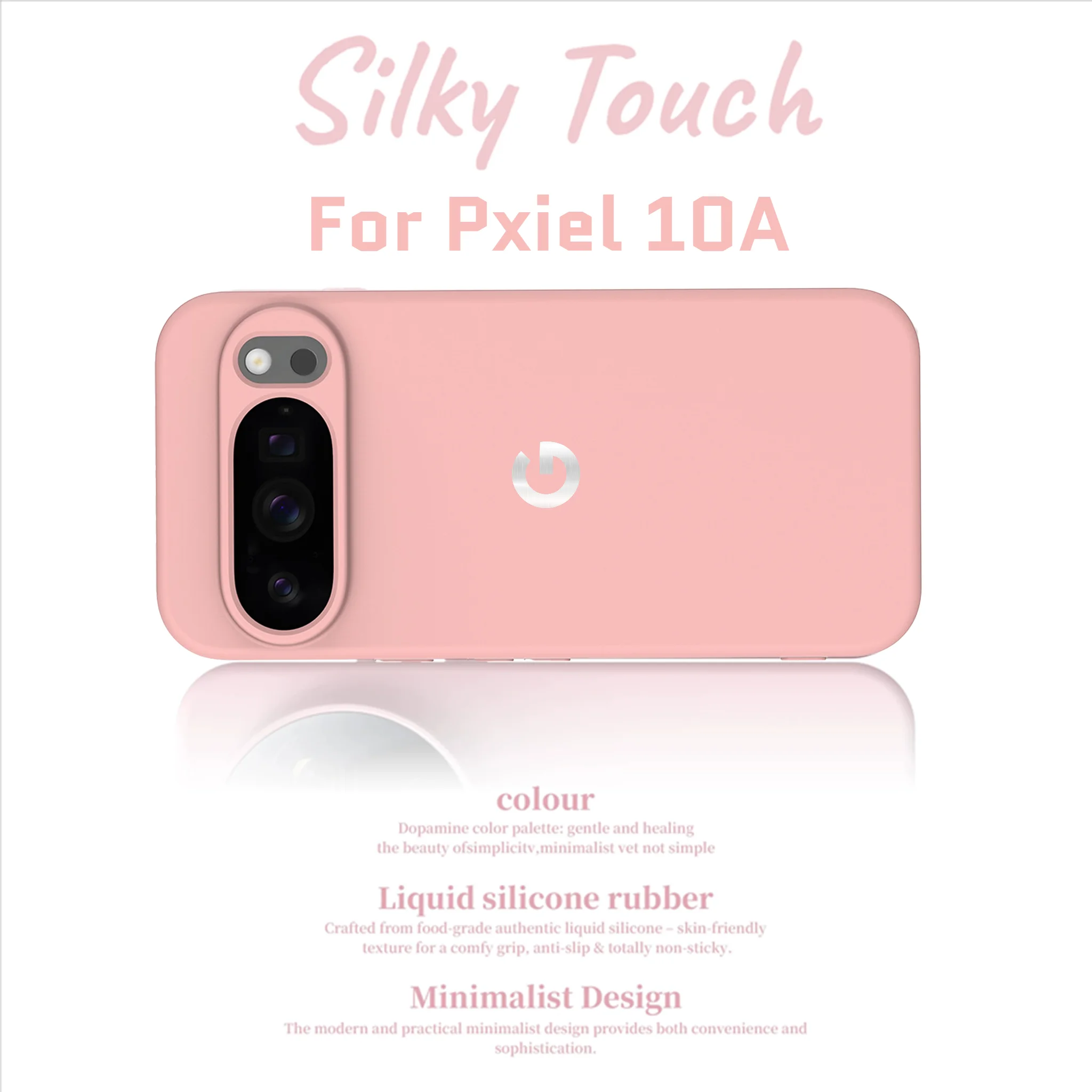 Funda de silicona líquida suave a prueba de golpes, color macarrón, de lujo, Original, para Google Pixel 11 10/9A ProXL 8 7 6 A/Pro Skin Fleece Cover