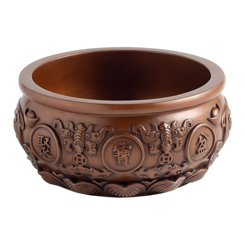 

Украшение из фиолетовой меди с сокровищами, украшение для офисного стола, антикварное украшение для полки