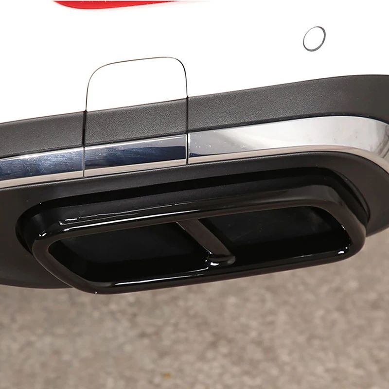 

Stainless Steel Car Tail Throat Exhaust Frame Decoration Stickers For Mercedes Benz C Class W206 2022 2023 Exterior Accessories