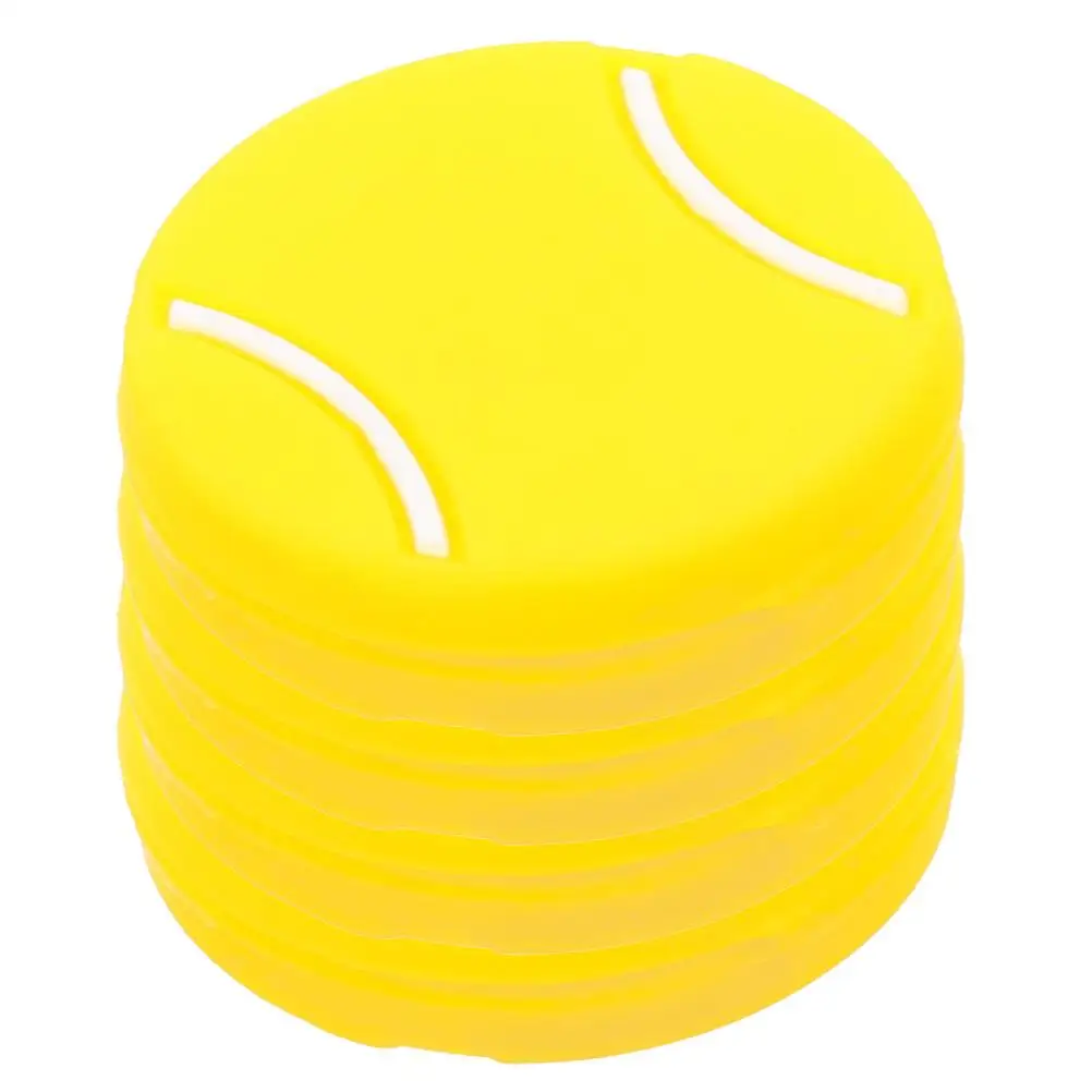 

4 Pcs Tennis Racket Vibration Dampeners Silicone Yellow Decorative Tennis Accessories Practical for All Ages