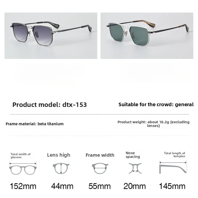 Trendy Pure Titanium Frame Myopia Eyeglasses Lightweight Business Commuter Prescription Glasses For Men Retro Eyewear