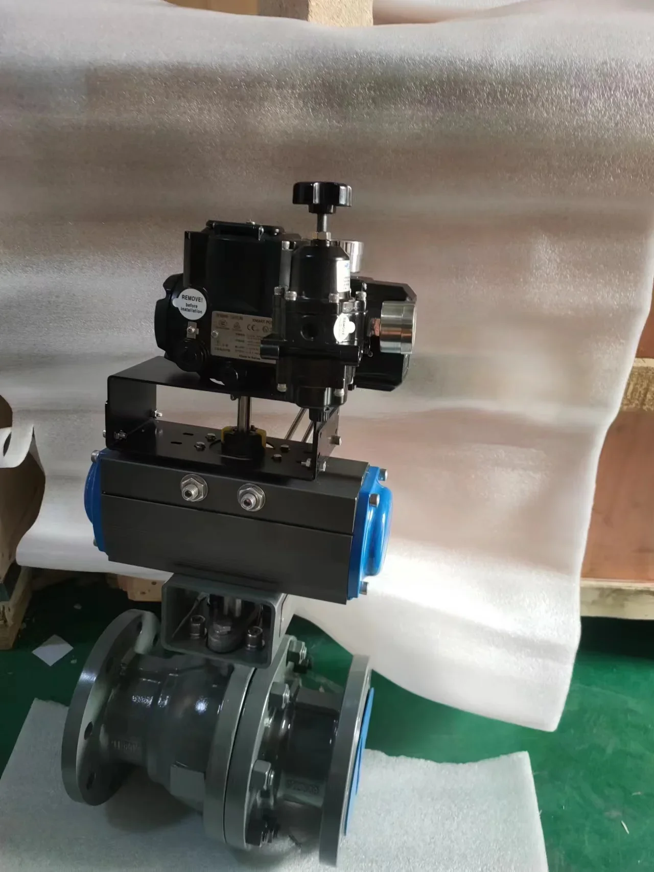 Chinese Control Valves with Tissin Smart Valve Positioner TS600 Series Pneumatic Positioners and Asco Solenoid Valve