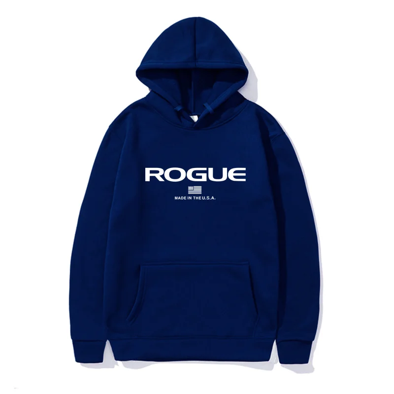 Hoodie 2024 new men's sports brand Rogue Fitness hoodie sports cotton wool men's pullover hip-hop sportswear men's style