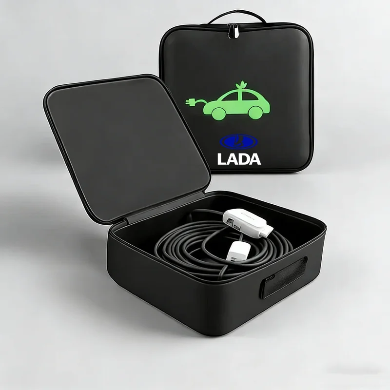 EV Car Charging Cable Bag Waterproof Electric Auto Protect For Lada Samara 2109 Largus Priora Xray Cross 2112 2114 Granta Vesta