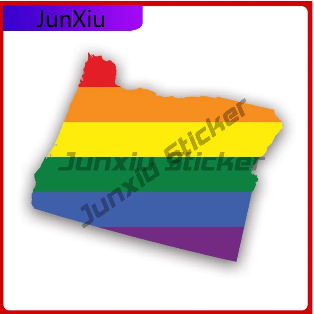 

3d Awesome Oregon State Shaped Gay Pride Rainbow Flag Sticker Uv Protected Decalslgbt Lgbtq Lgbtqia Community Or Decal Anti