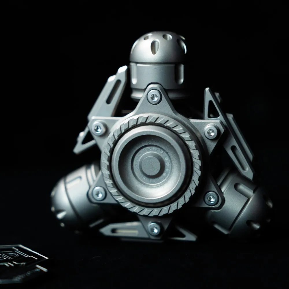 HZL EDC チタン製フィジェットスピナー、アーマーオープニング用ハンドフィールリンケージ、大人向けフィジェットトイ、オープンネイルジャイロ、不安解消グッズ