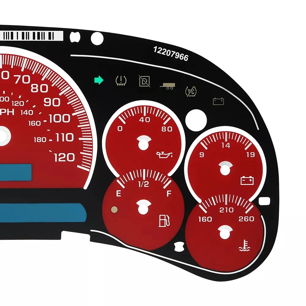 LED-Version der Anzeigeoberfläche für GM Silverado Sierra Regency Trans Temp Rot/Weiß/Blau/Schwarz Temperaturanzeige – Detail 9