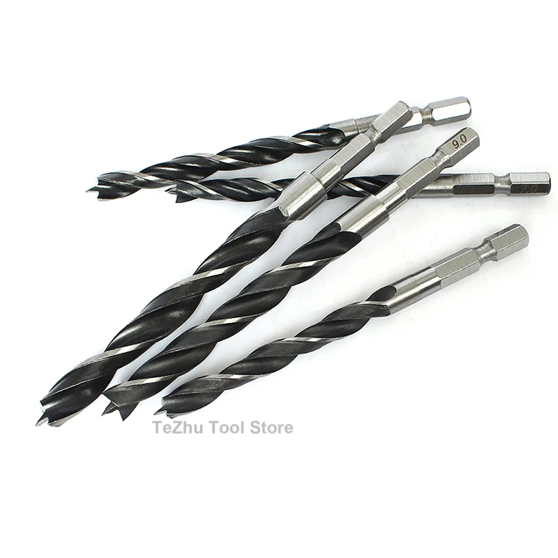 1Pc Hexagonal Handle Three Pointed Woodworking Drill Bit Electric Drill Rotary Head Wood Board Drilling Special