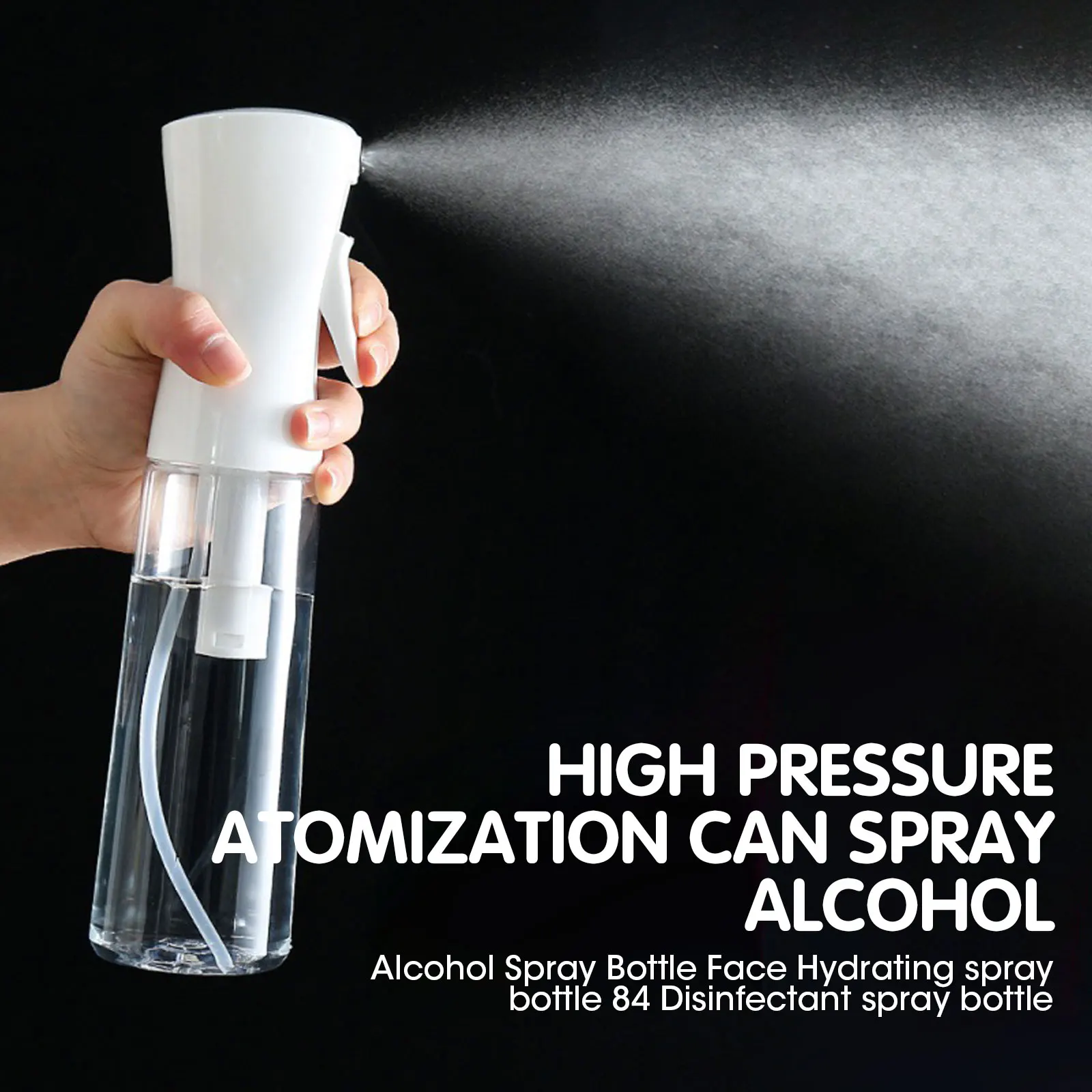 Press Spray Bottle Continuous High Pressure Toner Emulsion Essence Bottled Ultra-fine Atomized Disinfection Sprayer Hair Spray