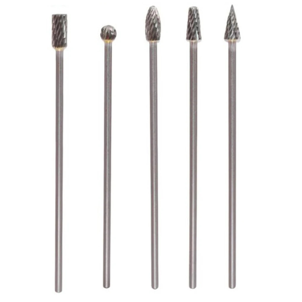 5 stks Roterende Bramen Met 1/8 Inch Schacht 100mm Lange Single Cut Head Roterende Bramen Frezen Voor Metaalbewerking slijpen Lassen Set